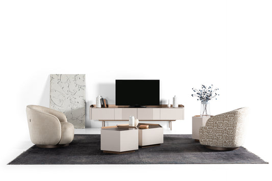 Golden Living Room Tv unit by TetriHome